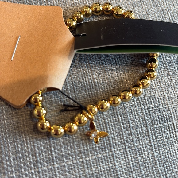 ♠️NWT Kate Spade Rainbow Joy Butterfly Charm Stretch Bracelet 🦋 - Picture 4 of 5